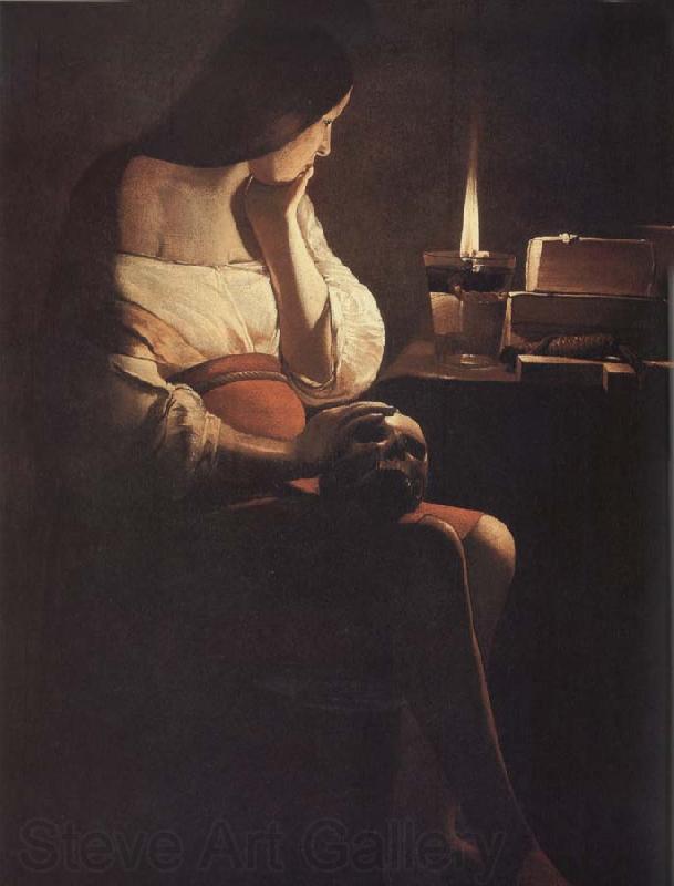 Georges de La Tour Magdalene of the Night Light Norge oil painting art